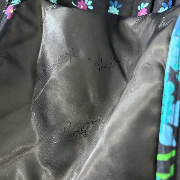 Vera Bradley Navy Quilted Floral Backpack with Blue, Purple & Yellow Accents - Picture 7 of 13